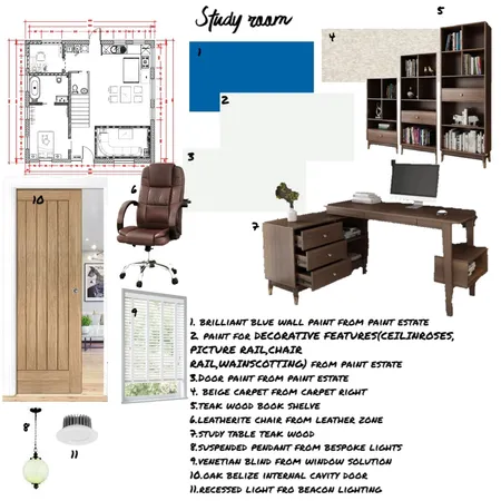 study room Interior Design Mood Board by Rosy on Style Sourcebook