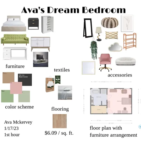 ava's dream bedroom Interior Design Mood Board by amckervey12 on Style Sourcebook