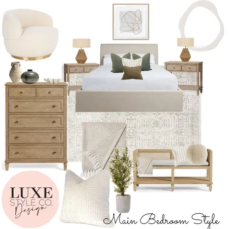 Modern Coastal farmhouse Bedroom Interior Design Mood Board by Luxe Style Co. on Style Sourcebook