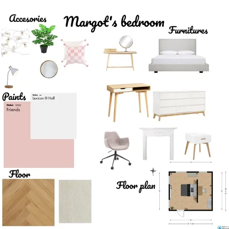 Margot's bedroom Interior Design Mood Board by MargotLR on Style Sourcebook