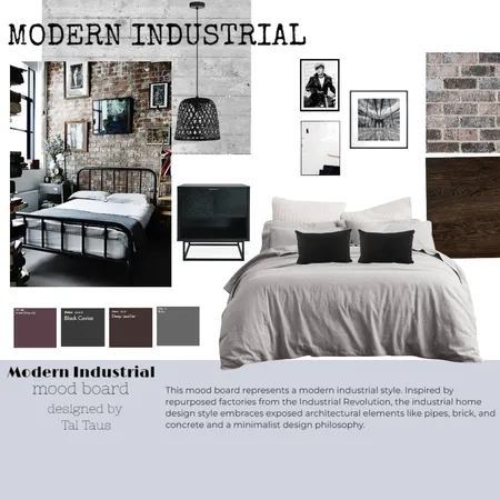 MODERN INDUSTRIAL BED ROOM Interior Design Mood Board by TALTAUS on Style Sourcebook