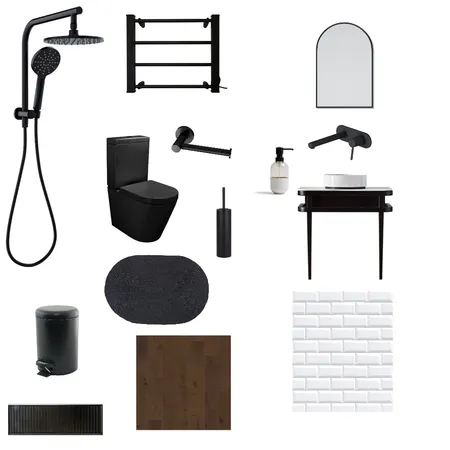 black bathroom Interior Design Mood Board by mitskicat on Style Sourcebook