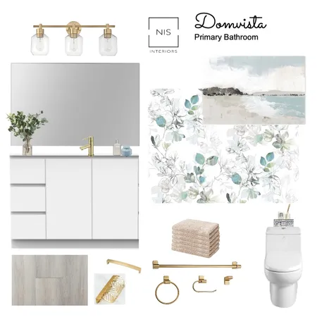 Domvista - Primary bathroom D3 Interior Design Mood Board by Nis Interiors on Style Sourcebook