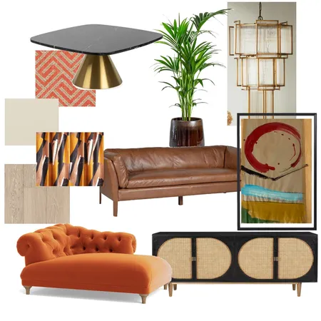 Living Room Sample Board Interior Design Mood Board by Studio Conker on Style Sourcebook
