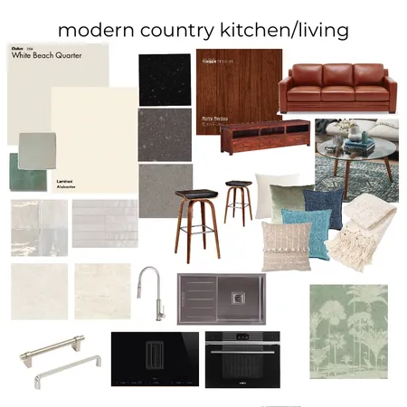 Modern Country Kitchen/Living Room Interior Design Mood Board by DebDoit on Style Sourcebook
