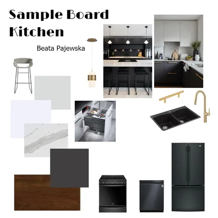 Sample Board Kitchen Interior Design Mood Board by Beata Pajewska on Style Sourcebook