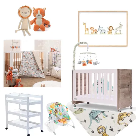 Safari Nursery Interior Design Mood Board by Lucey Lane Interiors on Style Sourcebook