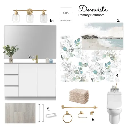 Domvista - Primary bathroom D3 Interior Design Mood Board by Nis Interiors on Style Sourcebook