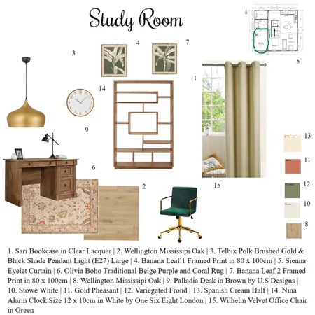 Study Room Interior Design Mood Board by Iman Sawan on Style Sourcebook