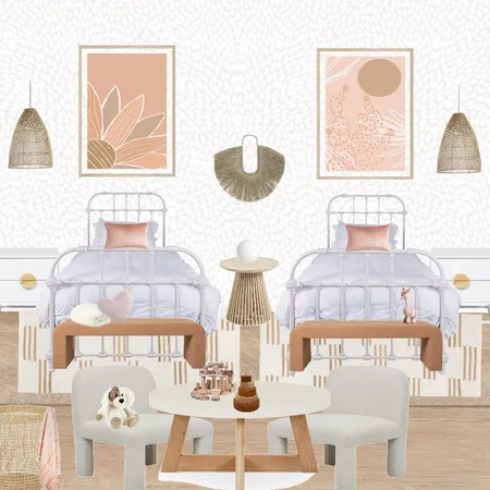 twin girls room Interior Design Mood Board by Five Files Design Studio on Style Sourcebook