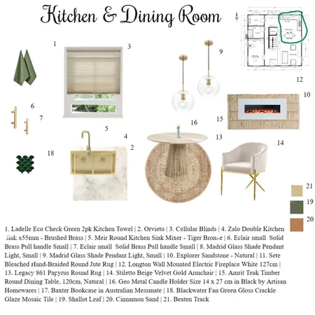 Kitchen and Dining Room Interior Design Mood Board by Iman Sawan on Style Sourcebook