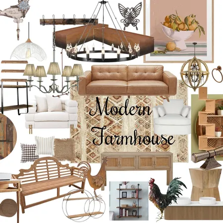 Modern Farmhouse Interior Design Mood Board by Tammy on Style Sourcebook