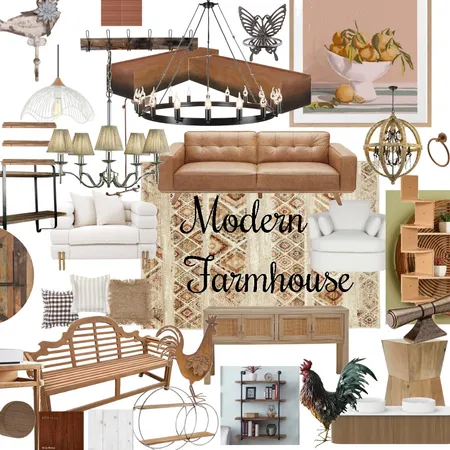 Modern Farmhouse Interior Design Mood Board by Tammy on Style Sourcebook