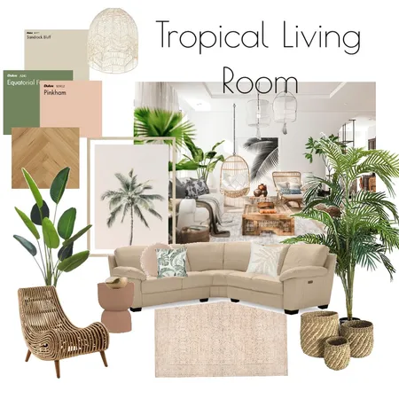 Tropical Living Room Interior Design Mood Board by caroline_l on Style Sourcebook