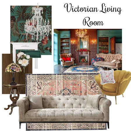 Victorian Living Room Interior Design Mood Board by caroline_l on Style Sourcebook