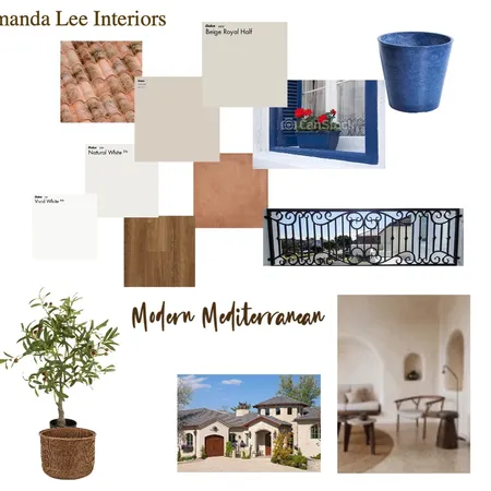 Modern Mediterranean Exterior Interior Design Mood Board by Amanda Lee Interiors on Style Sourcebook