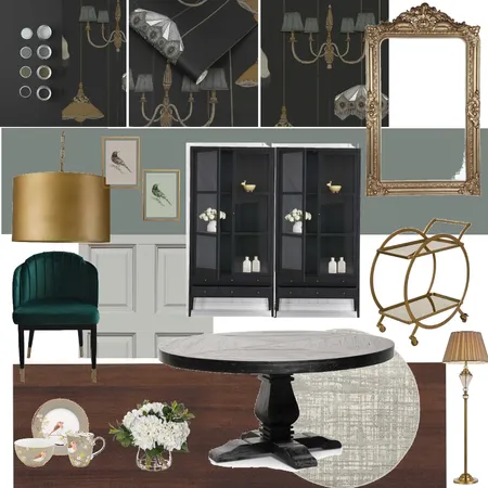 Moody Dining Interior Design Mood Board by LJ Rees Interiors on Style Sourcebook