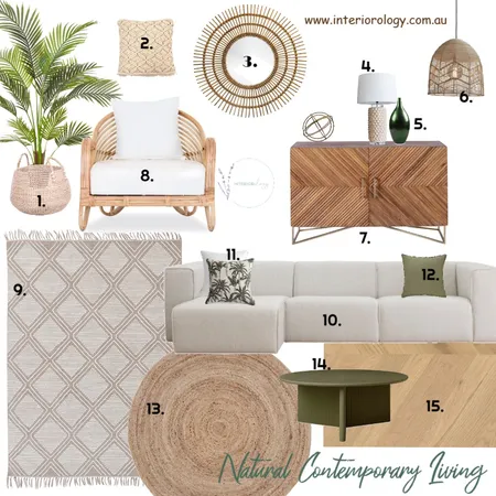 Contemporary Tropical Green Living Interior Design Mood Board by interiorology on Style Sourcebook