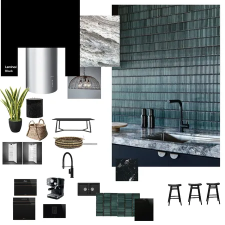 Dark Kitchen Interior Design Mood Board by Toni Jena on Style Sourcebook