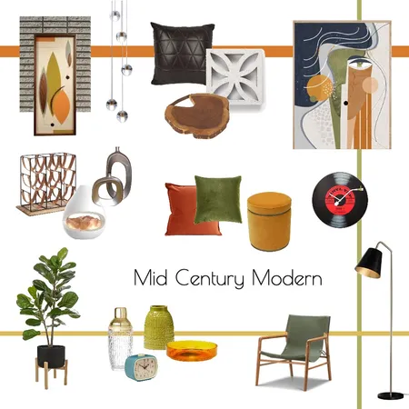 Revised Mid Century Modern Interior Design Mood Board by Styling with Sandi on Style Sourcebook