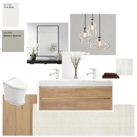 Module 9 Powder Room Interior Design Mood Board by Amanda Lutz on Style Sourcebook