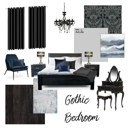 Gothic Bedroom Interior Design Mood Board by Sharon Lee on Style Sourcebook
