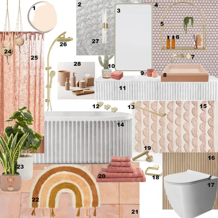 Monochromatic Bathroom Interior Design Mood Board by Jess. on Style Sourcebook