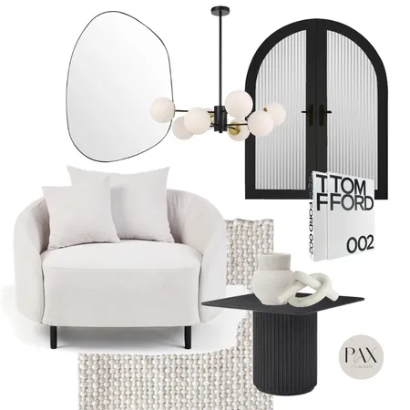Achromatic Sitting Room Interior Design Mood Board by PAX Interior Design on Style Sourcebook