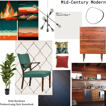 Mid-Century Modern Interior Design Mood Board by Holly Rawlinson on Style Sourcebook