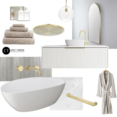 Neutral Bathroom Interior Design Mood Board by Carly Thorsen Interior Design on Style Sourcebook