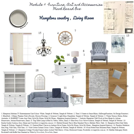 Module 9 Furniture Interior Design Mood Board by Sylvia Dallyn on Style Sourcebook