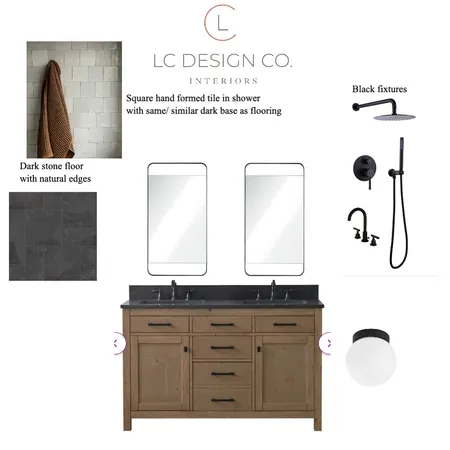 Nancy Guest Bathroom Interior Design Mood Board by LC Design Co. on Style Sourcebook