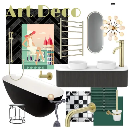 Art Deco - BW Tiles Interior Design Mood Board by CSugden on Style Sourcebook