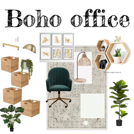 Boho office sample board Interior Design Mood Board by darcievoorhees on Style Sourcebook