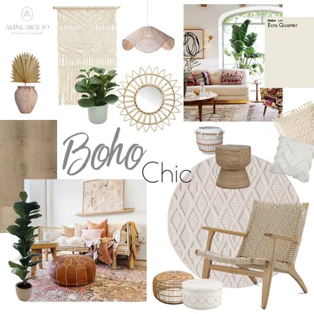 Bohemian Dream - Living Room Interior Design Mood Board by Aline Araujo Interior Designer on Style Sourcebook