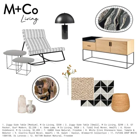 Eclectic Energy Interior Design Mood Board by M+Co Living on Style Sourcebook