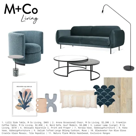 Dark and Stormy Interior Design Mood Board by M+Co Living on Style Sourcebook