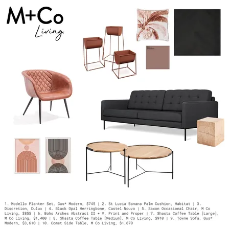 Red Dust Interior Design Mood Board by M+Co Living on Style Sourcebook