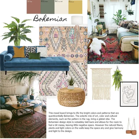 Bohemian Mood Board Interior Design Mood Board by eleanorwalters on Style Sourcebook