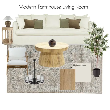 Modern Farmhouse Living Room Interior Design Mood Board by emberryleigh on Style Sourcebook