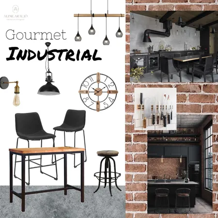 Industrial Kitchen Interior Design Mood Board by Aline Araujo Interior Designer on Style Sourcebook