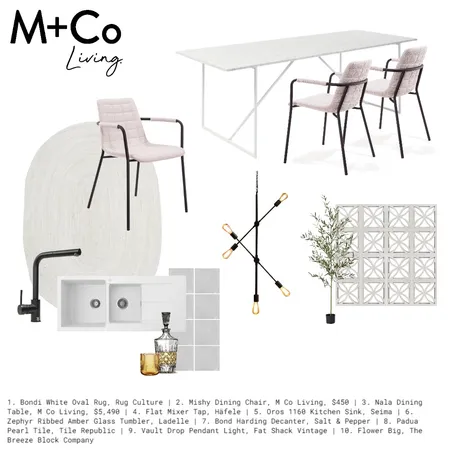 Crisp White Interior Design Mood Board by M+Co Living on Style Sourcebook