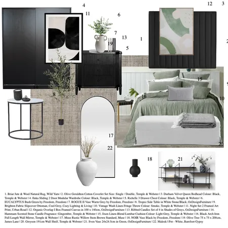 bedroom Interior Design Mood Board by chanellestride1 on Style Sourcebook