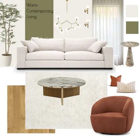 Warm Contemporary Living Interior Design Mood Board by Gorana on Style Sourcebook