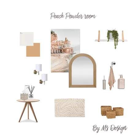 Peach Powder Room Interior Design Mood Board by MSUDJANA on Style Sourcebook