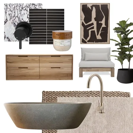 Japandi bathroom Interior Design Mood Board by Oleander & Finch Interiors on Style Sourcebook