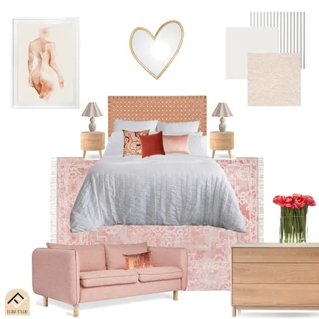 Master bedroom pink Interior Design Mood Board by Five Files Design Studio on Style Sourcebook