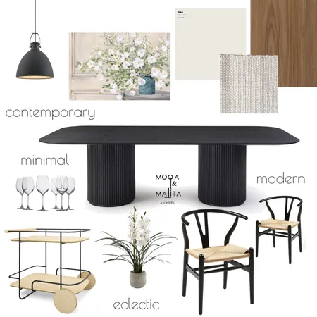 Eclectic dining Interior Design Mood Board by Alessia Malara on Style Sourcebook