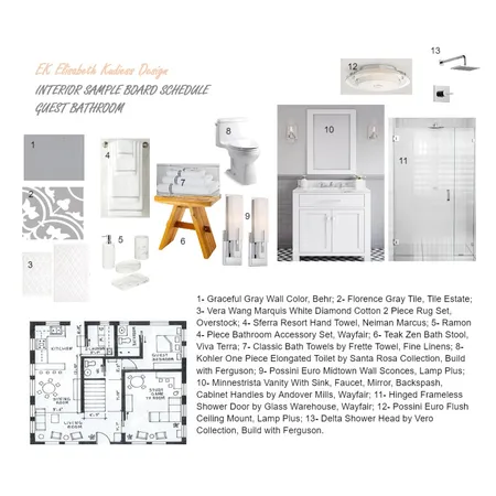 Guest Bathroom Schedule final Interior Design Mood Board by LisaUS on Style Sourcebook