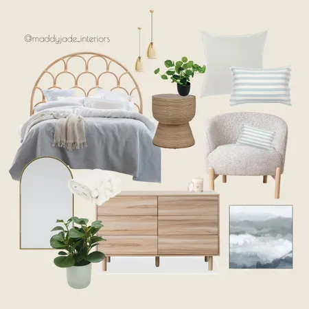 blue ocean bedroom Interior Design Mood Board by Maddy Jade Interiors on Style Sourcebook